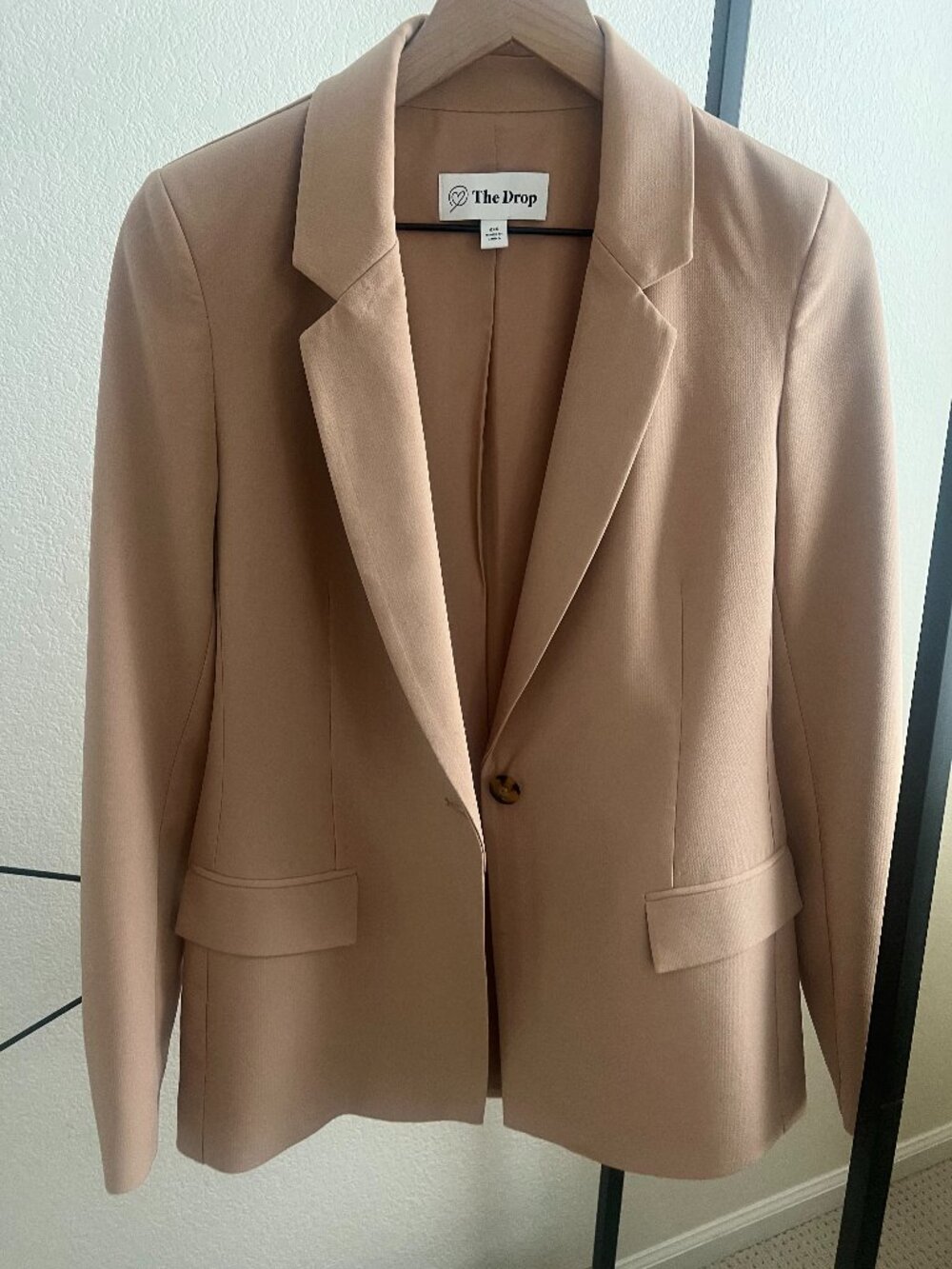 The Drop Camel Tan Oversized Tailored Blazer XXS